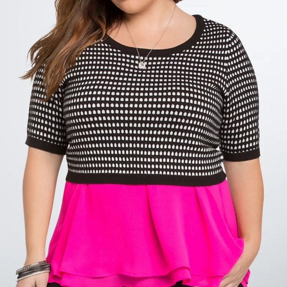 Torrid Cropped Jacquard Sweater
